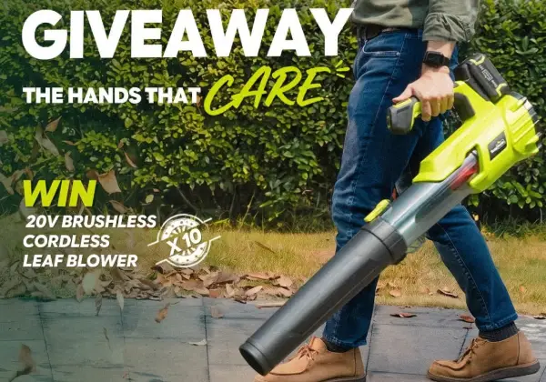 Win A SnapFresh 20V Brushless Cordless Leaf Blower Giveaway