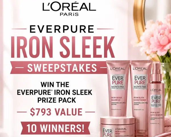 Win The L’Oreal Paris EverPure Iron Sleek Sweepstakes