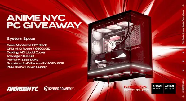 Win CyberPowerPC Anime NYC 2026 PC Giveaway