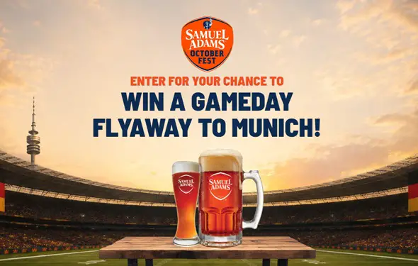 Win Sam Adams Octoberfest Munich Gameday Experience Sweepstakes