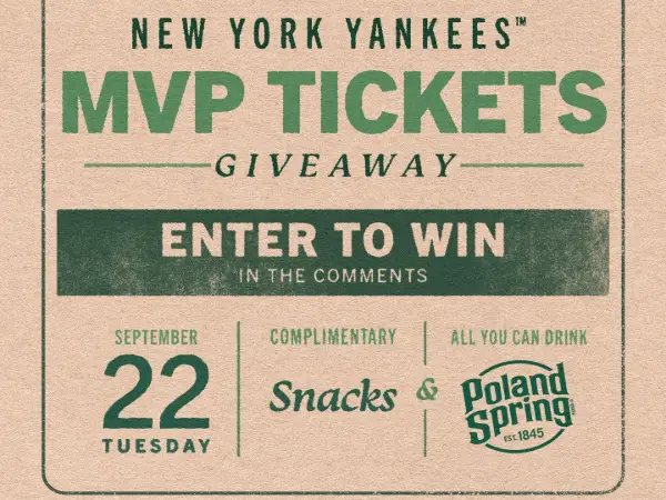 Win Poland Spring Yankees Sweepstakes