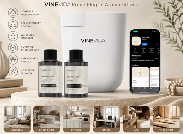 Win VINEVIDA Prime Plug-in Aroma Diffuser + 2 Luxury Hotel Scents Giveaway