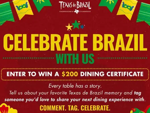 Win Texas de Brazil: Brazilian Independence Day Giveaway