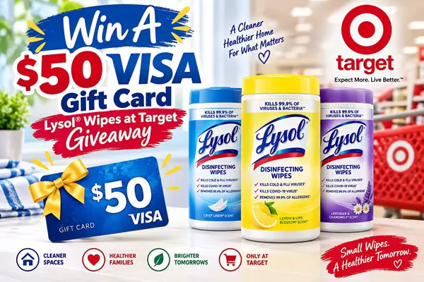 Win A $50 VISA Gift Card Lysol® Wipes at Target Giveaway