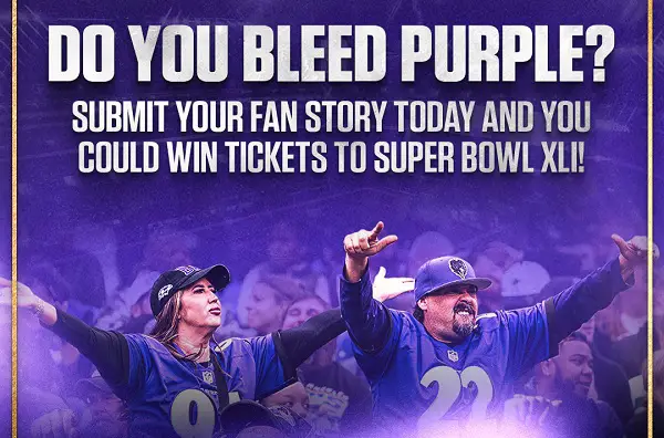 Baltimore Ravens Flock’s Finest Contest: Win a Super Bowl Trip for Two