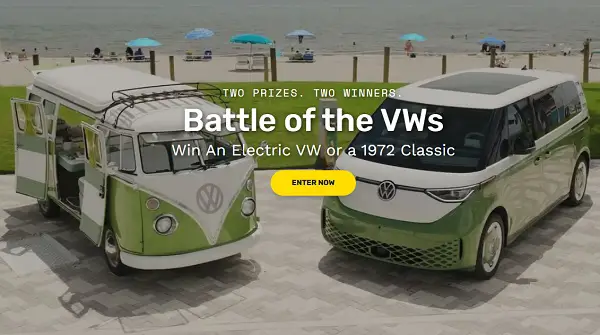 Battle of the VWs Sweepstakes: Win a 2025 Volkswagen Buzz or 1972 Classic VW