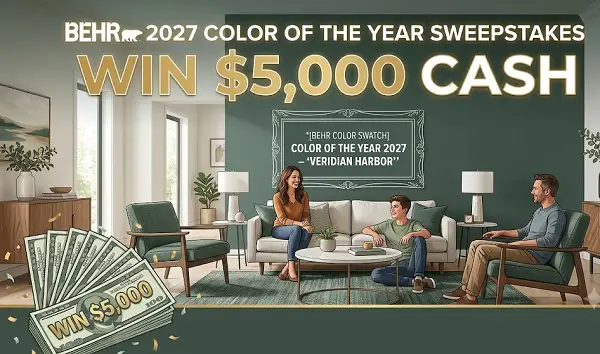 BEHR 2027 Color of the Year Sweepstakes – Win $5,000 Cash