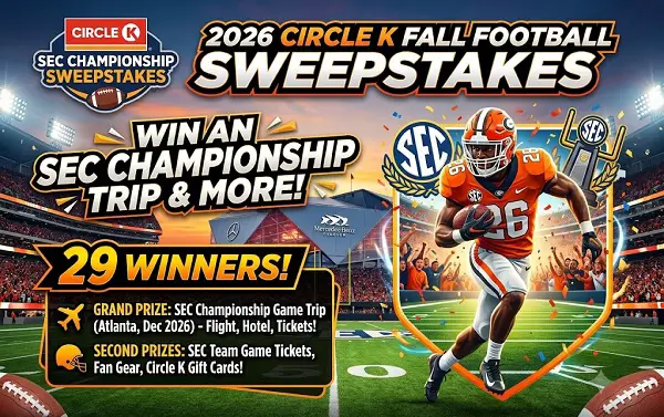 2026 Circle K Fall Football Sweepstakes – Win an SEC Championship Trip & More [29 Winners]