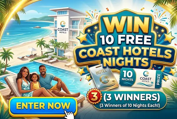 Win 10 Free Coast Hotel Nights Worth CAD $7000! (3 Winners)