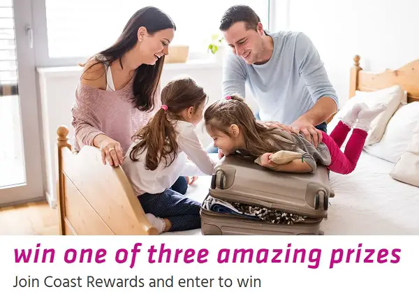 2026 Coast Rewards Join to Win Sweepstakes – Win a 4-Night Coast Hotels Stay & Heys Luggage