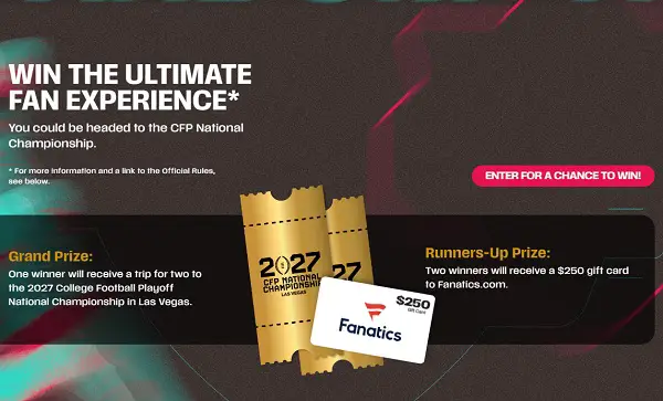 2026 College Colors Day Weekly Sweepstakes: Win a Las Vegas CFP Championship Trip
