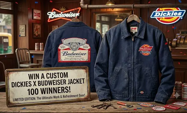 Dickies x Budweiser Genuinely Earned Contest – Win a Custom Jacket [100 Winners]