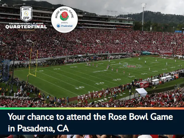 Disney+ Perks Rose Bowl Game 2027 Sweepstakes – Win a Rose Bowl Trip for Two