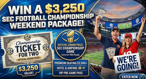 2026 Dr Pepper Flowers IGA SEC Football Championship Weekend Giveaway: Win a $3,250 SEC Football Trip