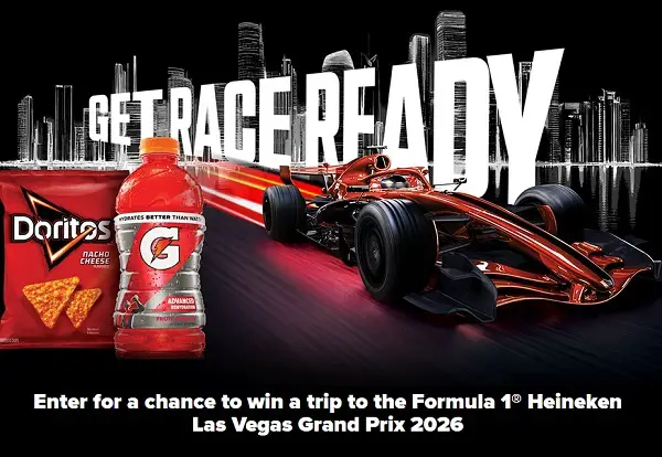 Gatorade Doritos Racing Sweepstakes – Win a Formula 1 Las Vegas Grand Prix Trip
