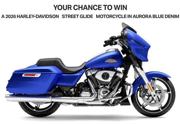 2026 Meet Your Match Sweepstakes – Win a Harley-Davidson Street Glide Motorcycle + $2,500 Gift Card [17 Winners]