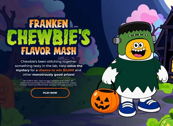 HI-CHEW Frakenchewbie’s Flavor Mash Sweepstakes – Win a $3,150 Grand Prize [11 Winners]