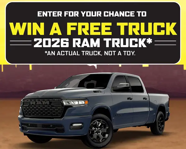 HOT WHEELS 2026 Ram Trucks Sweepstakes – Win a 2026 Ram 1500 Truck