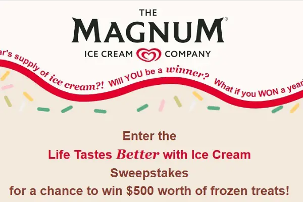 Magnum Ice Cream Sweepstakes: Win a $500 Digital Voucher! (10 Winners)