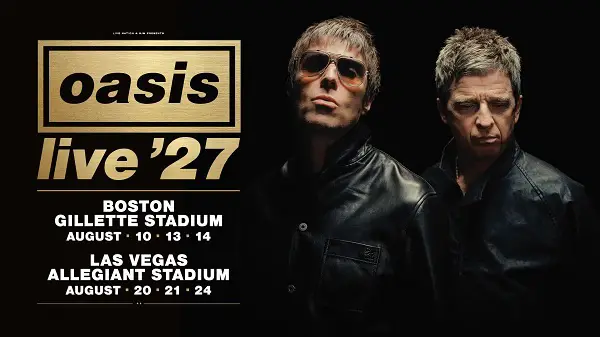 SiriusXM Oasis 2027 Tour Sweepstakes – Win a $3,500 Boston Concert Trip