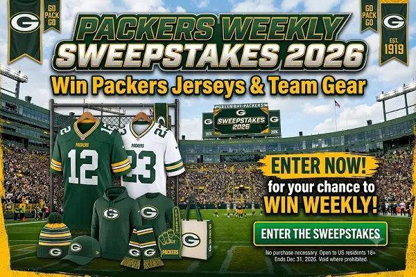 2026 Packers Weekly Sweepstakes – Win Packers Prizes [18 Winners]