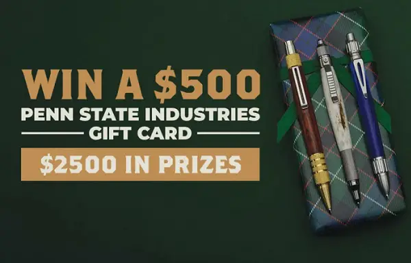 Penn State Industries $2,500 Sweepstakes – Win $500 or $100 Gift Cards [21 Winners]