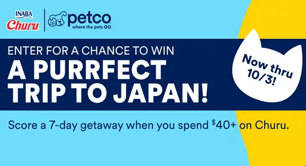 Petco Inaba Journey to Japan Sweepstakes – Win a $11,550 Tokyo Trip for Two