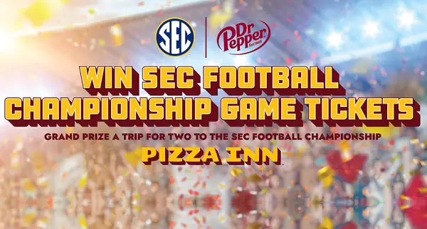 Pizza Inn Sweepstakes – Win a $4,200 SEC Championship Trip to Atlanta