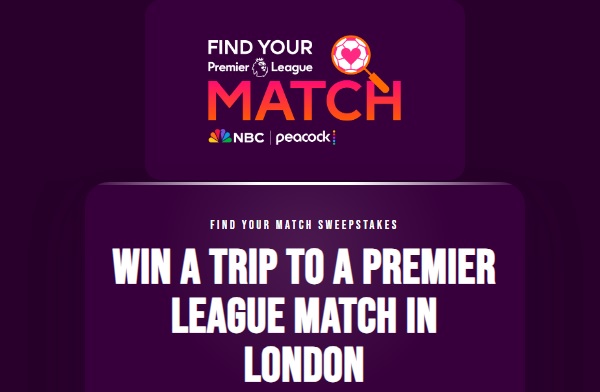 Find Your Match Premier League Trip 2026 Sweepstakes – Win a $2,400 London Premier League Trip