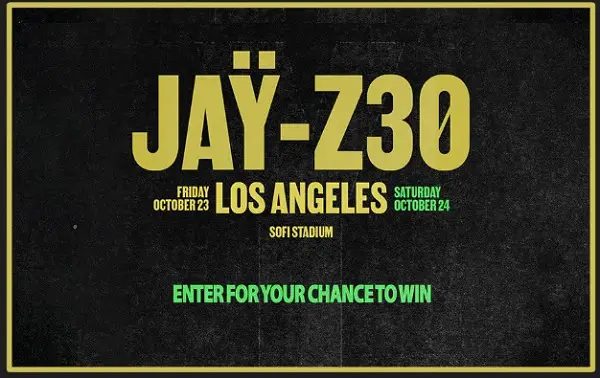 Ryan Seacrest’s Jay-Z30 Flyaway Sweepstakes – Win a $4,900 Los Angeles Concert Trip