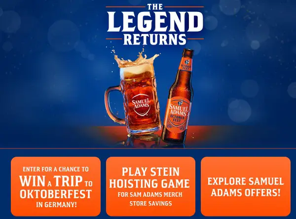 Win a Munich Oktoberfest Trip for Two Worth $10,000 – Sam Adams Sweepstakes