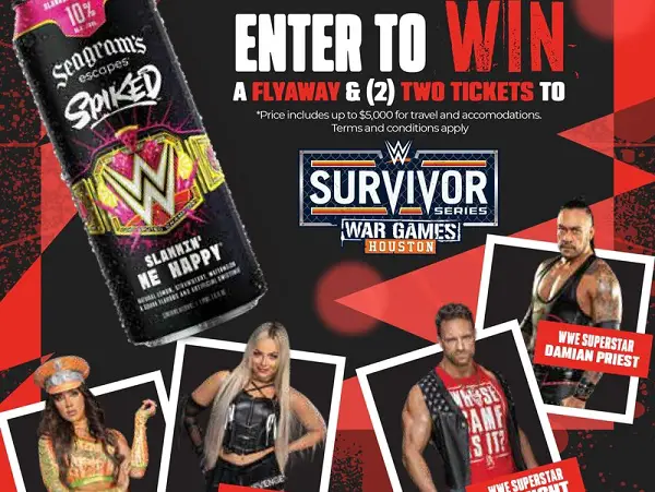 Seagram's Escapes Spiked Escape With The Superstars Sweepstakes: Win a WWE Survivor Series Trip