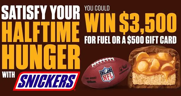 2026 SNICKERS NFL and Circle K Sweepstakes – Win $3,500 Cash [151 Winners]