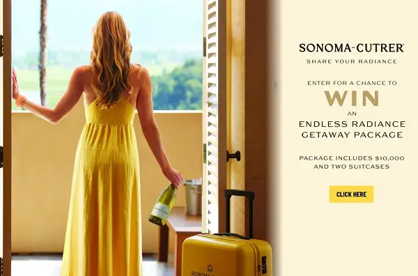 Sonoma-Cutrer Endless Radiance Sweepstakes – Win a $10,560 Visa Gift Card Package [41 Winners]