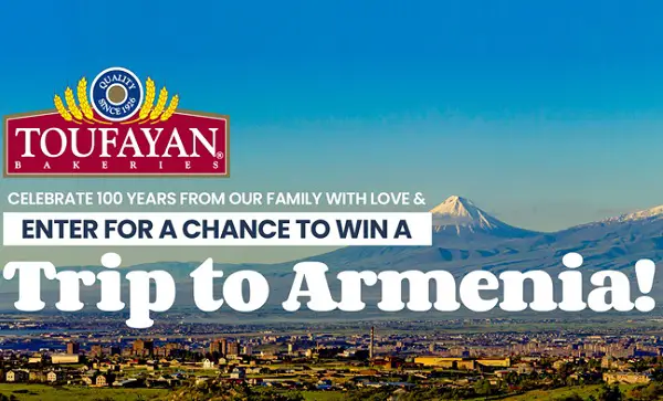 100 Years From Our Family With Love Sweepstakes: Win a $10,000 Armenia Trip