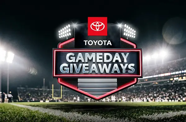 Toyota Gameday Giveaways Sweepstakes – Win a Toyota Vehicle + $30,000 [1,349 Winners]