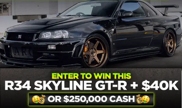 Tuner Cult Sweepstakes: Win a $250,000 Cash Prize or Nissan Skyline GT-R