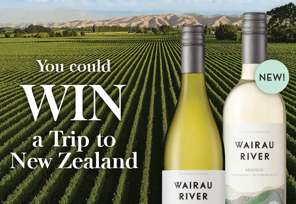 Wairau River New Zealand Trip Sweepstakes – Win a $7,000 Winery Getaway for Two