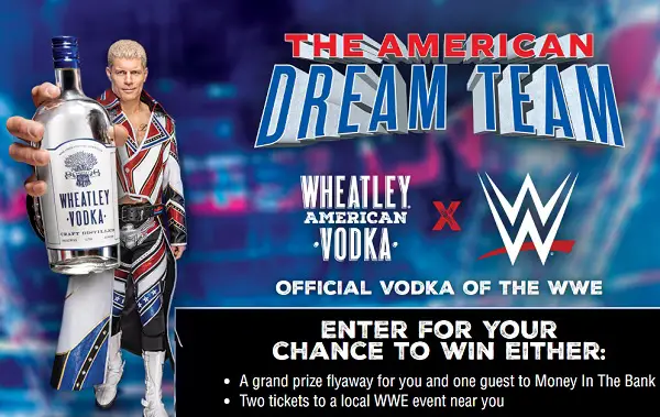 Wheatley Vodka Professional Wrestling Sweepstakes: Win a $3,400 WWE Money In The Bank Trip!