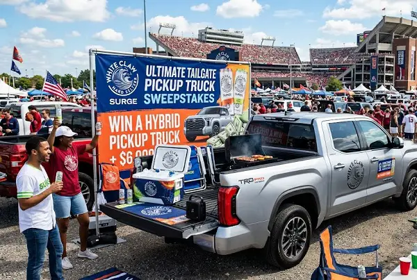 White Claw Hard Seltzer SURGE Ultimate Tailgate Pickup Truck Sweepstakes – Win a Hybrid Pickup Truck + $6,000 Cash!