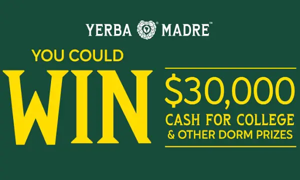 Yerba Madre Cash For College Sweepstakes – Win $30,000 Cash + Prizes [101 Winners]