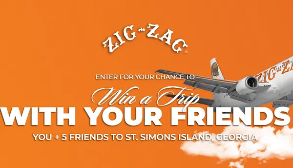Zig-Zag Friend Trip Sweepstakes – Win a $20,100 St. Simons Island Trip for Up to 6