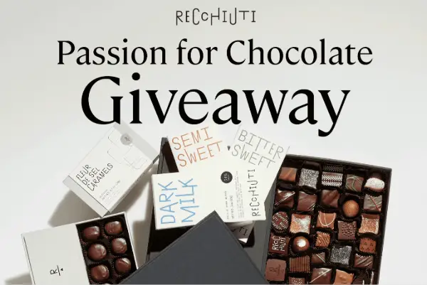 Win The Recchiuti Confections Passion for Chocolate Giveaway