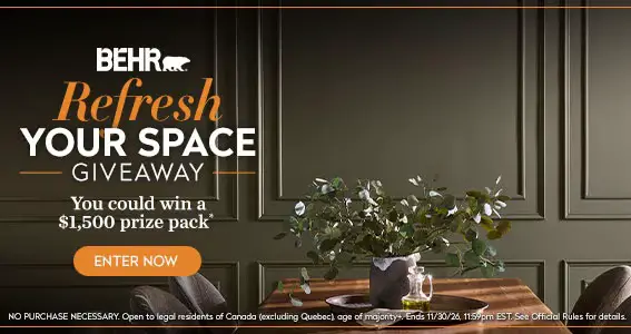 Win The 2026 BEHR® Refresh Your Space Giveaway