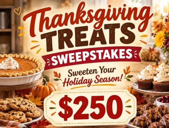 Win A $250 Gift Card Thanksgiving Treats Sweepstakes