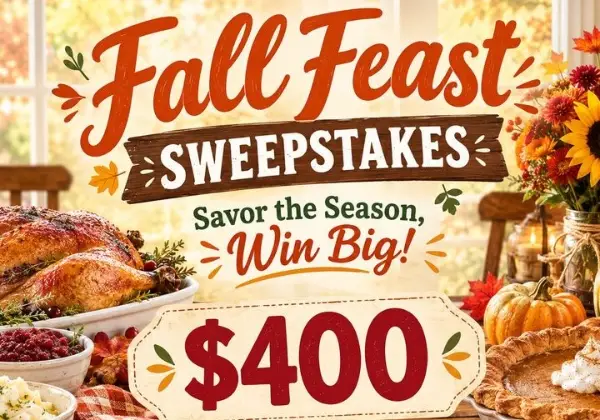 Win A $400 Gift Card Fall Feast Sweepstakes