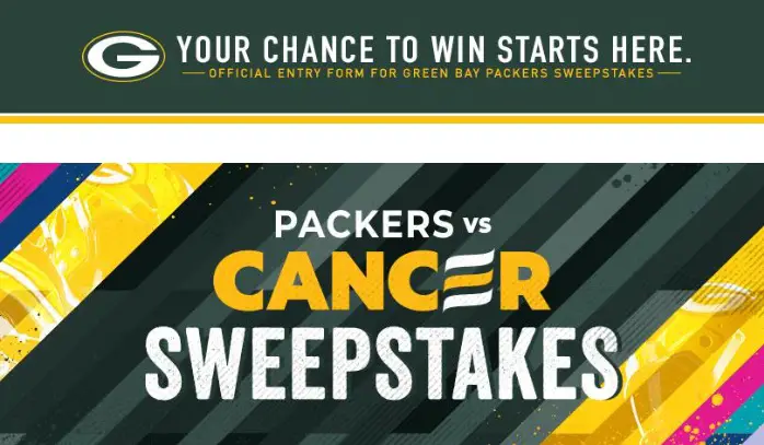 2026 Packers vs Cancer Sweepstakes – Win Packers Game Tickets & Prizes!