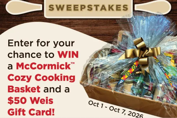 Win McCormick Cozy Cooking Basket Sweepstakes