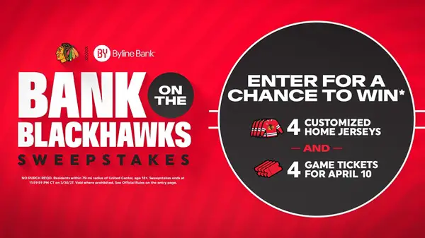 Win The 2026-2027 Bank on the Blackhawks Sweepstakes