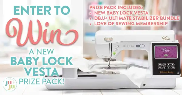 Win A NEW Embroidery Machine from Designs by JuJu Giveaway